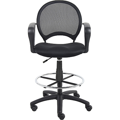 BOSS Mesh Drafting Stool W/ Loop Arms (B16217)