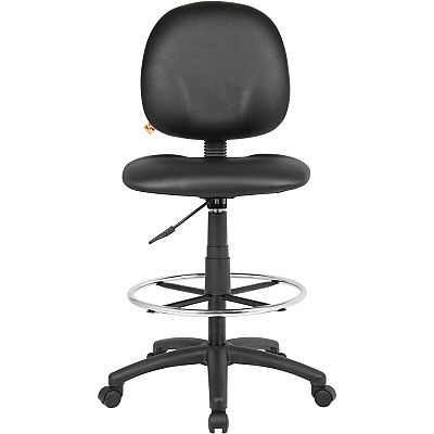 BOSS Stand Up Drafting Stool with Foot Rest Black (B1690CS)