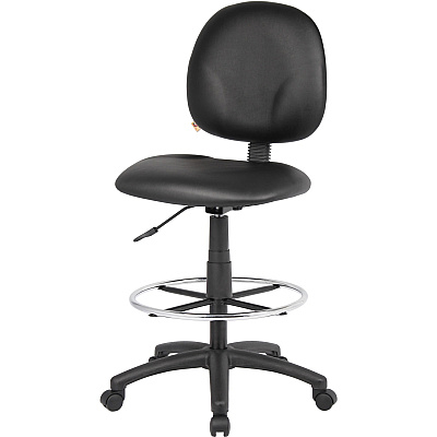 BOSS Stand Up Drafting Stool with Foot Rest Black (B1690CS)