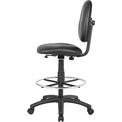 BOSS Stand Up Drafting Stool with Foot Rest Black (B1690CS)