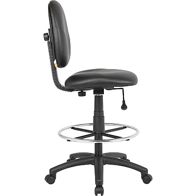 BOSS Stand Up Drafting Stool with Foot Rest Black (B1690CS)