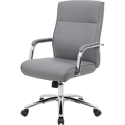 BOSS Modern Executive Conference Chair-Grey (B696CGY)
