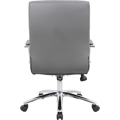 BOSS Modern Executive Conference Chair-Ribbed Grey (B696CRBGY)