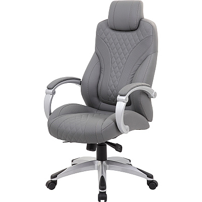 BOSS Hinged Arm Executive Chair With Synchro-Tilt, Grey (B8871GY)