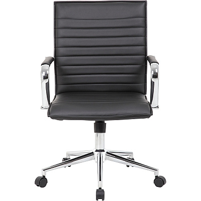 BOSS Black Vinyl Hospitality Chair (B9533CBK)