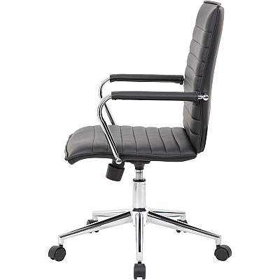 BOSS Black Vinyl Hospitality Chair (B9533CBK)