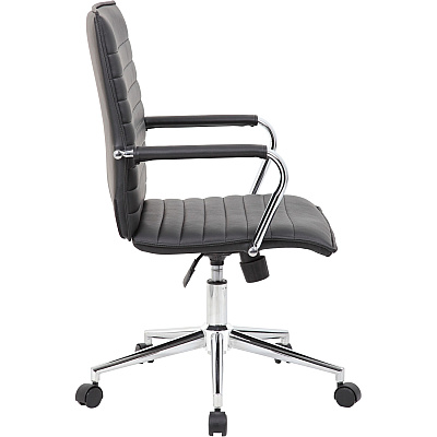 BOSS Black Vinyl Hospitality Chair (B9533CBK)