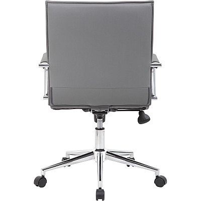 BOSS Grey Vinyl Hospitality Chair (B9533CGY)