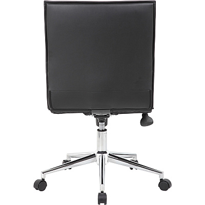 BOSS Black Vinyl Armless Hospitality Chair (B9534CBK)