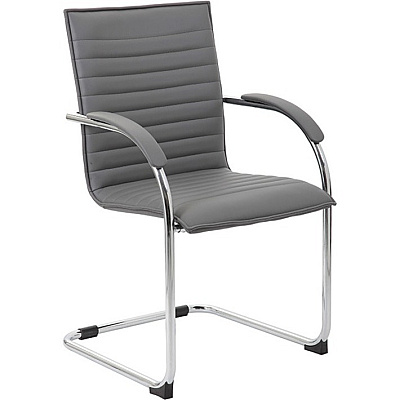 BOSS Chrome Frame Vinyl Side Chairs (B9536GY2)