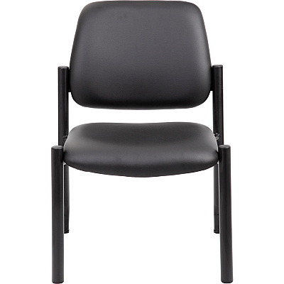BOSS Antimicrobial Armless Guest Chair, 300 lb. Weight Capacity (B9595AMBK)