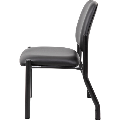 BOSS Antimicrobial Armless Guest Chair, 300 lb. Weight Capacity (B9595AMBK)