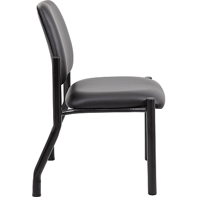 BOSS Antimicrobial Armless Guest Chair, 300 lb. Weight Capacity (B9595AMBK)