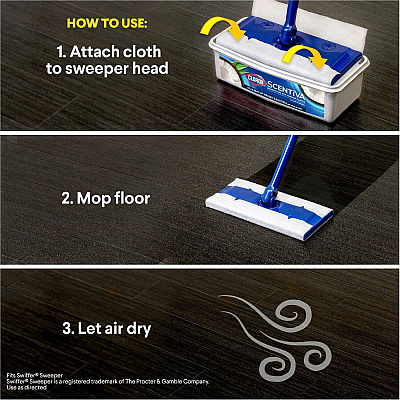 Clorox Scentiva Disinfecting Wet Mopping Cloth Refills - Coconut & Water Lily (CLO32034CT)