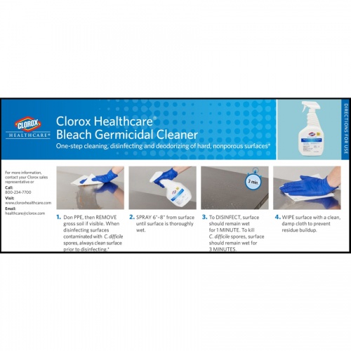 Clorox Healthcare Bleach Germicidal Cleaner Refills (68978PL)