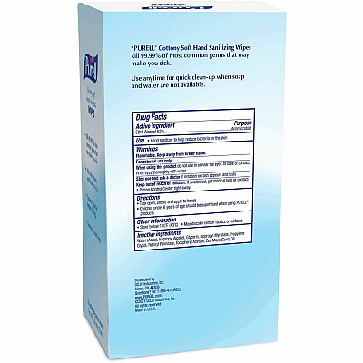 PURELL Cottony Soft Sanitizing Wipes (GOJ902712CT)