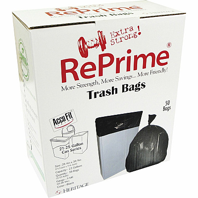 Heritage Accufit RePrime Trash Bags (HERH5645TKRC1CT)