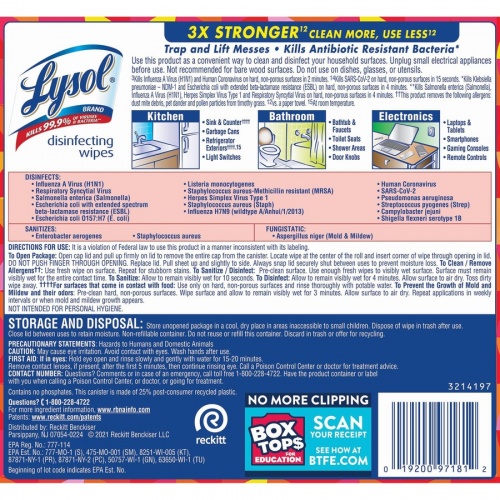 LYSOL Brand New Day Disinfecting Wipes (97181)
