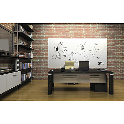 Ghent Aria Low Profile Glass Whiteboard (ARIASM45WH)