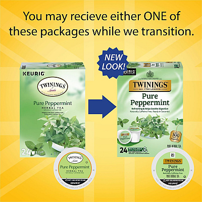 TWININGS Pure Peppermint Herbal Tea K-Cup (TWG08760)