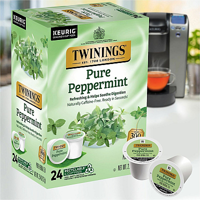 TWININGS Pure Peppermint Herbal Tea K-Cup (TWG08760)