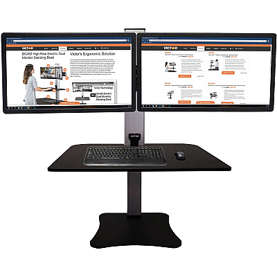 Victor High Rise Electric Triple Monitor Standing Desk (VCTDC475)