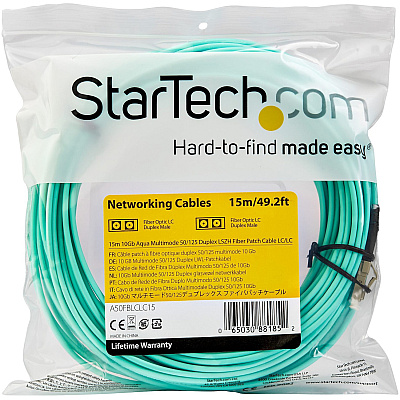StarTech 15m (50ft) Lc/upc To Lc/upc Om3 Multimod (A50FBLCLC15)