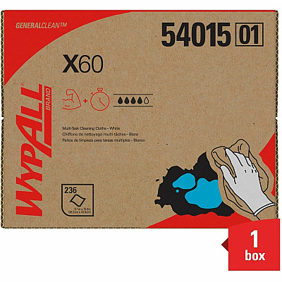 Wypall GeneralClean X60 Multi-Task Cleaning Cloths - Brag Box (KCC54015)