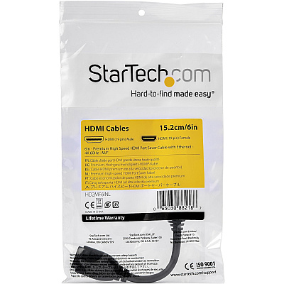 StarTech 6in Hdmi Port Saver Extension Cable M/f (HD2MF6INL)