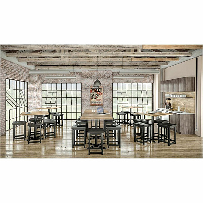KFI 30" Square Wood Pedestal Table (30S917SLLTB)