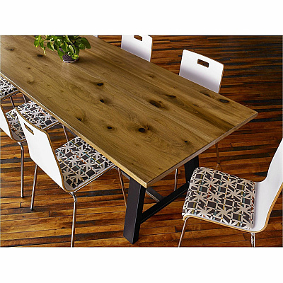 KFI 42" Square Wood Pedestal Table (42S922SLLTN)