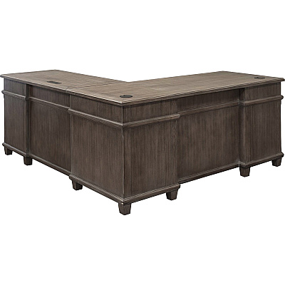 Martin Carson L Desk with Right Return, Pencil, Utility and File Drawers (IMCA684RRR)