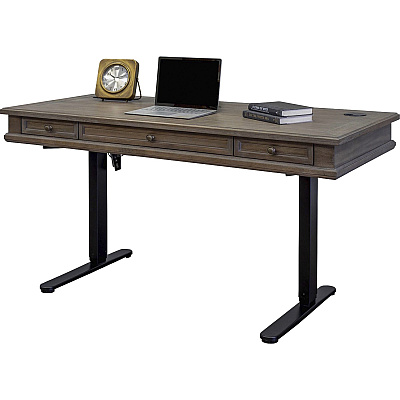 Martin Carson Sit/Stand Desk Top, 3 Utility Drawers, Power Center Sold with 384B (IMCA384T)