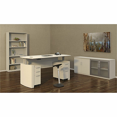 Safco Medina Height-Adjustable 72" Straight Height Adjustable Desk (MNDSHA72TSS)