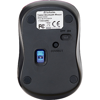 Verbatim Bluetooth Wireless Tablet Multi-Trac Blue LED Mouse - Garnet (70240)