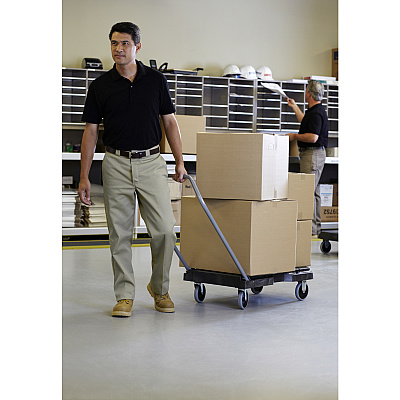 Rubbermaid Commercial Utility Duty Triple Trolley (RCP440100BK)