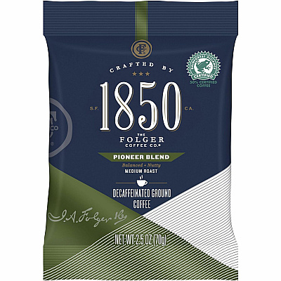 1850 Ground Pioneer Blend Decaf Coffee (FOL21513)