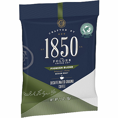 1850 Ground Pioneer Blend Decaf Coffee (FOL21513)