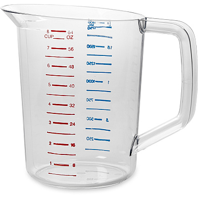 Rubbermaid Commercial Bouncer 2-quart Measuring Cup (RCP3217CLE)