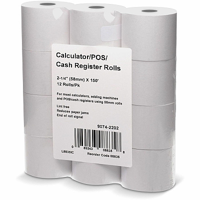 Iconex 2-1/4"x150' Blended Bond Paper Roll (ICX90742202)