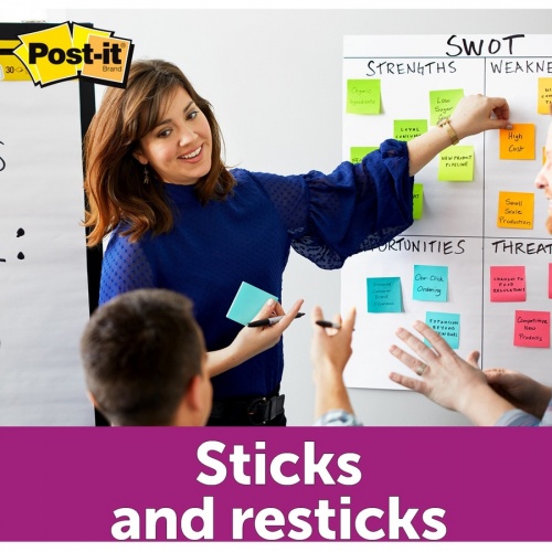 Post-it Super Sticky Notes Bus Cabinet Pack (65424SSBUS)