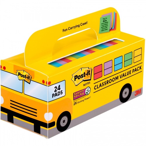 Post-it Super Sticky Notes Bus Cabinet Pack (65424SSBUS)