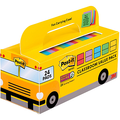 Post-it Super Sticky Notes Bus Cabinet Pack (MMM65424SSBUS)