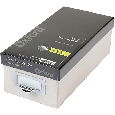 Oxford 3x5 Index Card Storage Box (OXF406350)