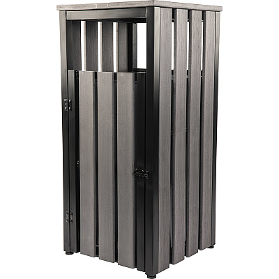 Lorell Faux Wood Outdoor Waste Bin (LLR42693)