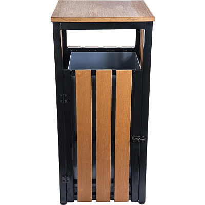 Lorell Faux Wood Outdoor Waste Bin (LLR42692)