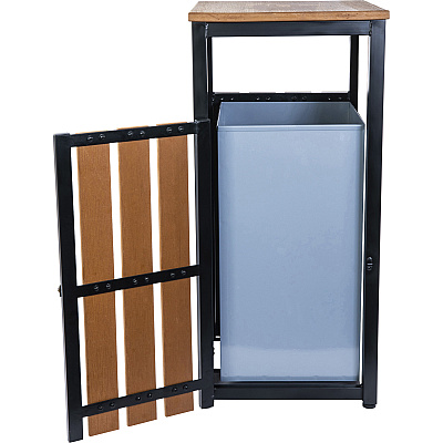 Lorell Faux Wood Outdoor Waste Bin (LLR42692)