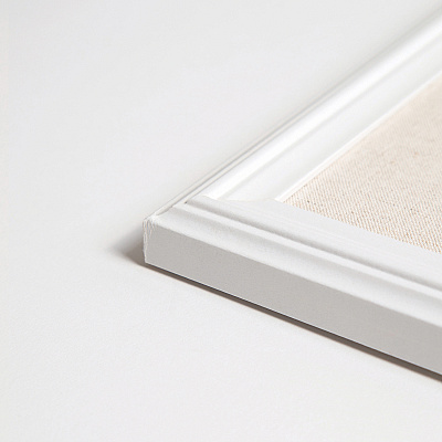 U Brands Cork Linen Bulletin Board, 30 x 20 Inches, White Wood Frame (2074U00-01)
