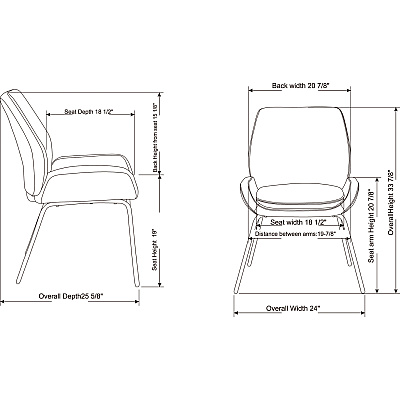 Lorell U-Shaped Seat Guest Chair (LLR68574)