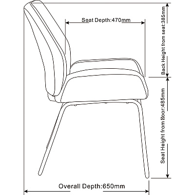 Lorell U-Shaped Seat Guest Chair (LLR68574)